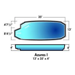 Azures I 13 x 35