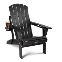 Outdoor Furniture OWOW OWOW Adirondack Chair - Black (1-101BK)