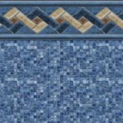 Inground Pool Liners Latham Mountain Top<br> Blue Mosaic (Mountain-Top-Blue-Mosaic)