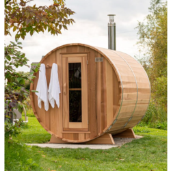 Clear Cedar Barrel Sauna