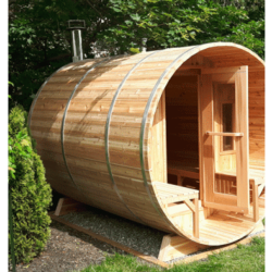 Knotty Cedar Barrel Sauna