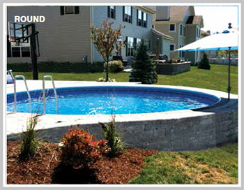 Round Semi In-ground Pool