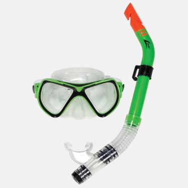 Catalina Recreational Snorkel and Mask - Black and Lime