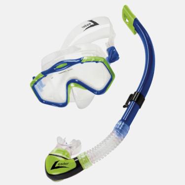 Majorca Series Snorkel and Mask - Blue and Lime