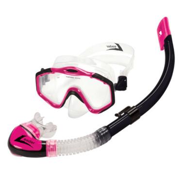 Majorca Series Snorkel and Mask - Pink and Black